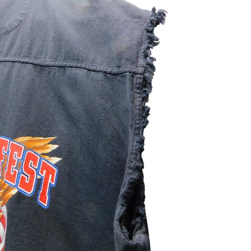 Vintage Harley Davidson Cut Off Sleeve Jean Shirt Biketoberfest 2002 XL - Picture 11 of 11